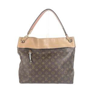 LOUIS VUITTON Authentic Brown Monogram Leather Shoulder Bag